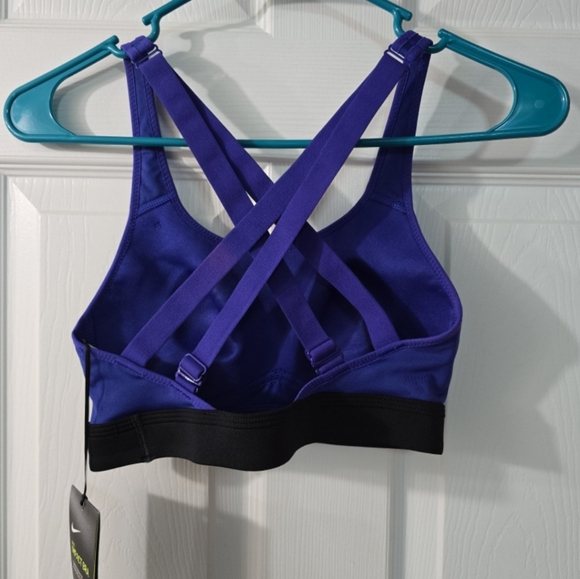 Nike impact compression‎ blue black sports bra high support NWT CD7139-432 xs - Picture 6 of 9